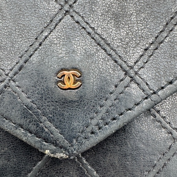 Chanel Vintage  Black Wild Stitch Lambskin Small
Wallet - Picture 9 of 13